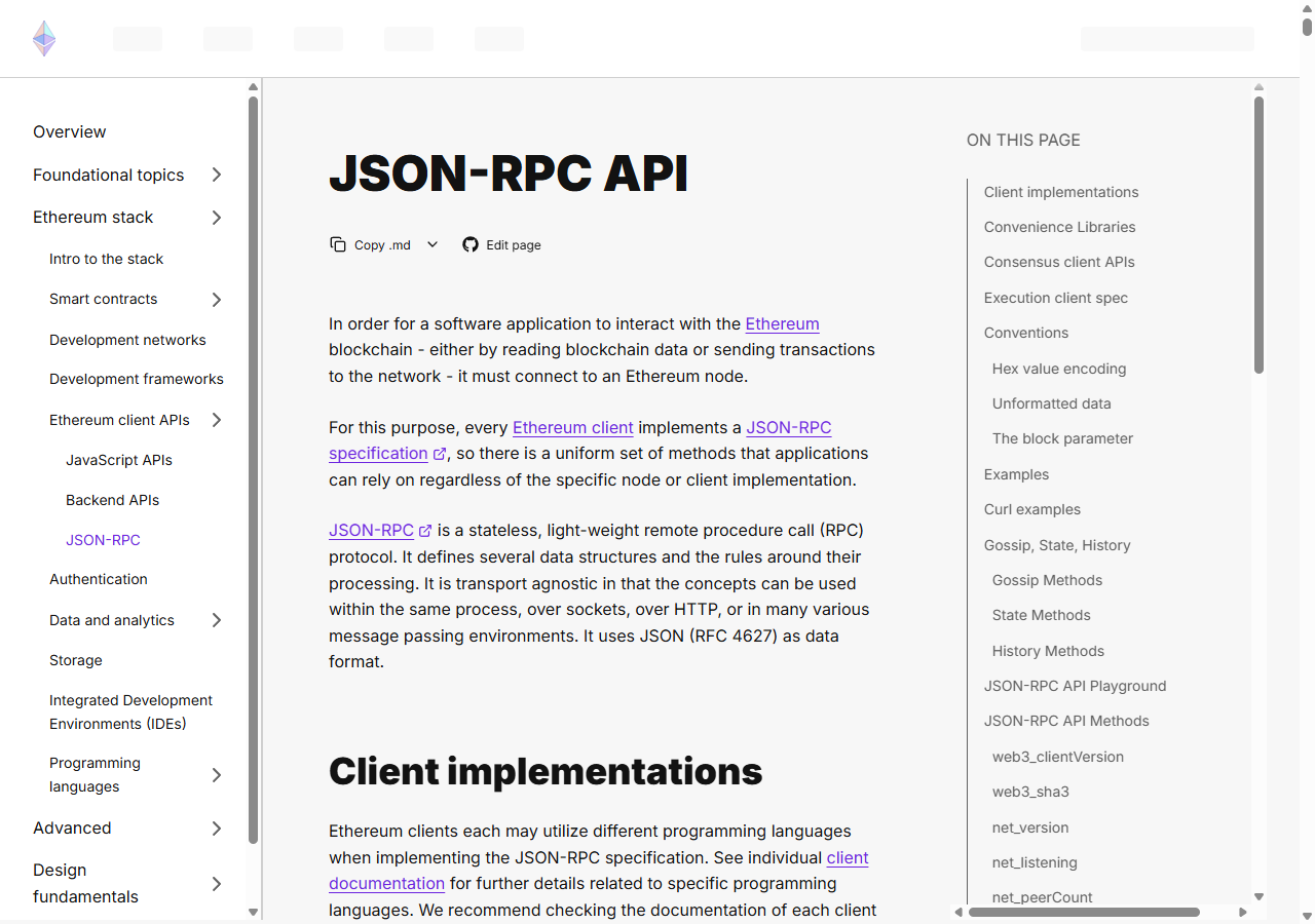 Opisyal na Ethereum JSON-RPC documentation para sa eth_estimateGas